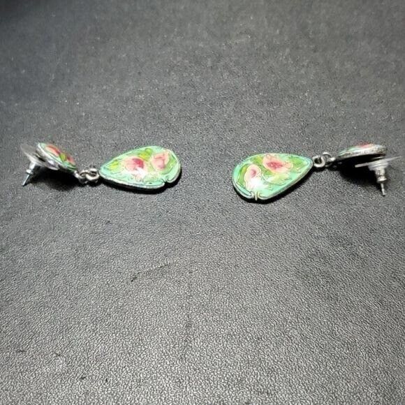 Laila Rowe cloisonne style earrings - Picture 4 of 9